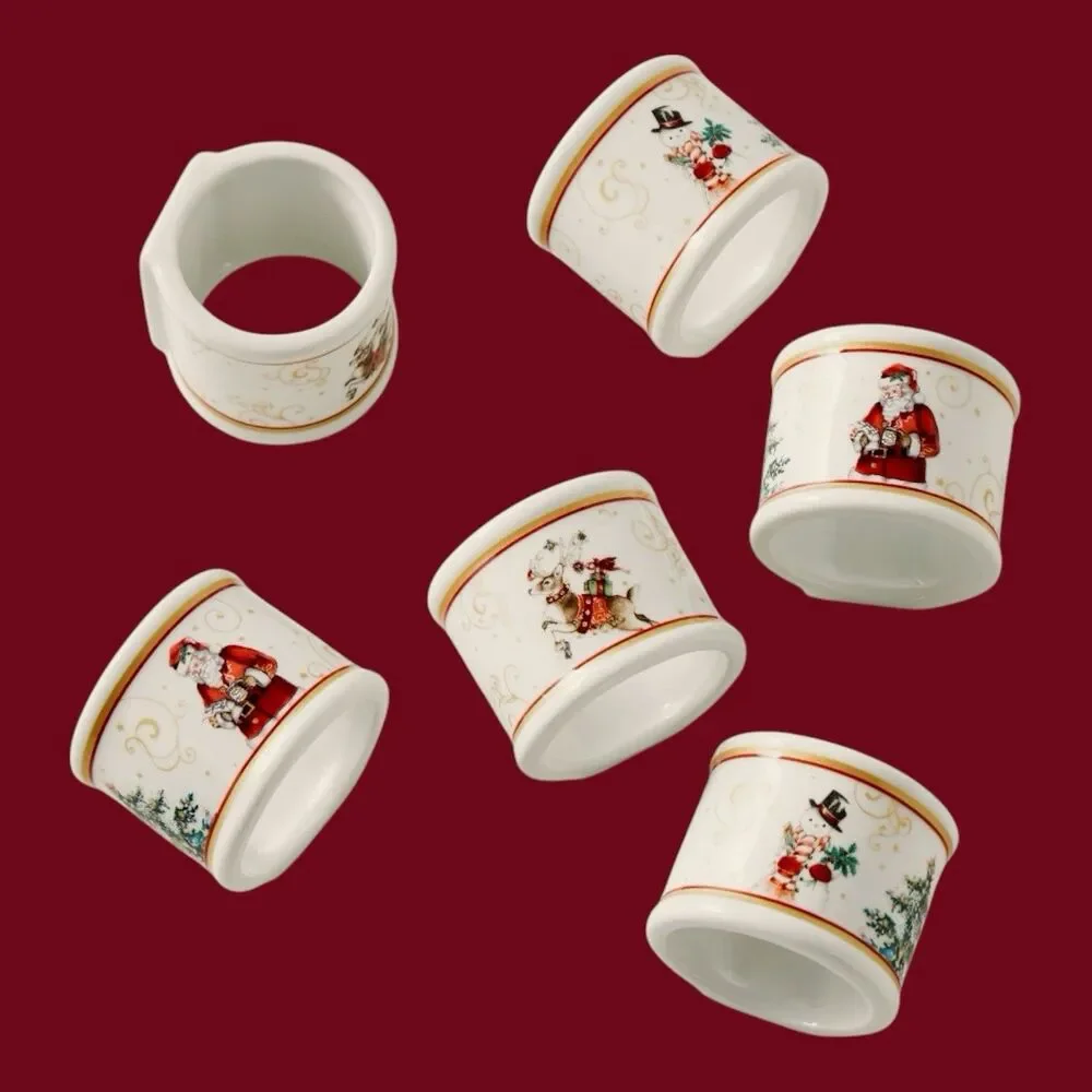 Williams Sonoma 'Twas the Night Before Christmas Napkin Rings, Set of 6
